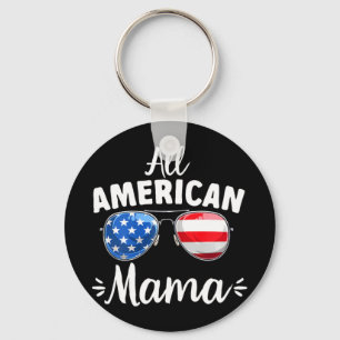 Mädchen All American Mama 4. Juli Schlüsselanhänger