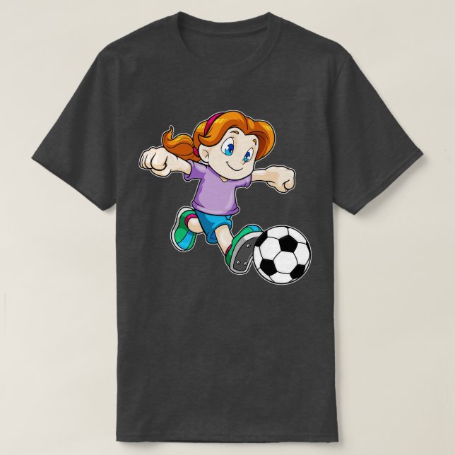 Mädchen als Ballspieler T-Shirt (Design vorne)
