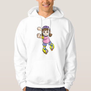 Mädchen als Skater mit Skaten & Helmet Hoodie