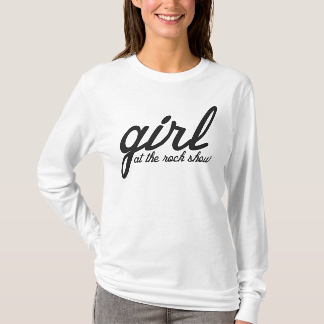 Mädchen am Felsen-Show-Logo-T-Shirt T-Shirt (Vorderseite)
