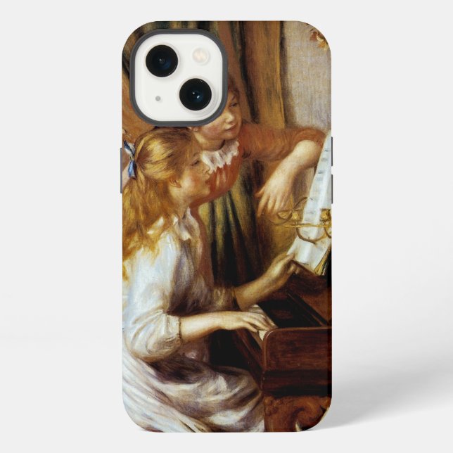 Mädchen am Klavier iPhone Hülle (Rückseite)