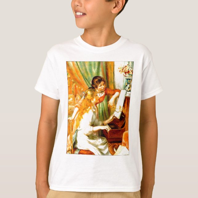 Mädchen am Klavier Kinder-T - Shirt (Vorderseite)