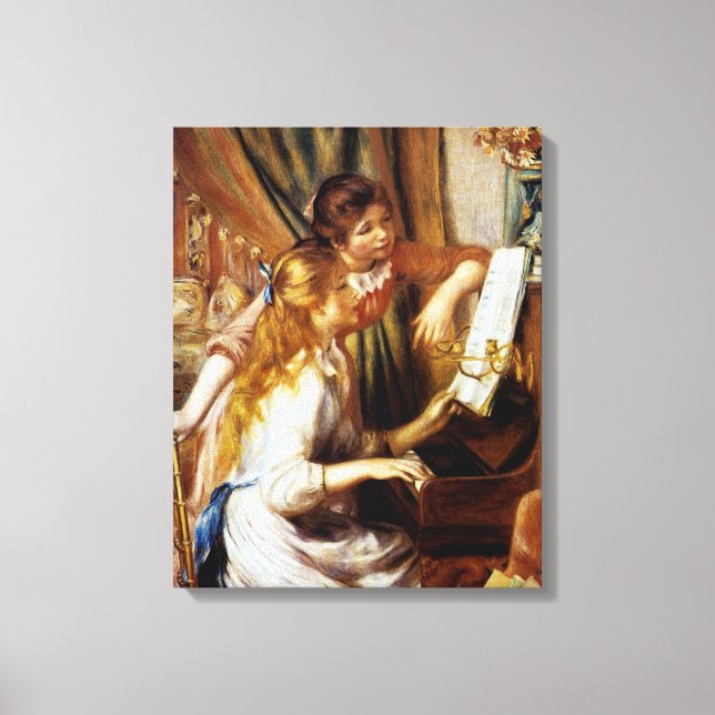 Mädchen am Klavier Leinwanddruck (Vorderseite)