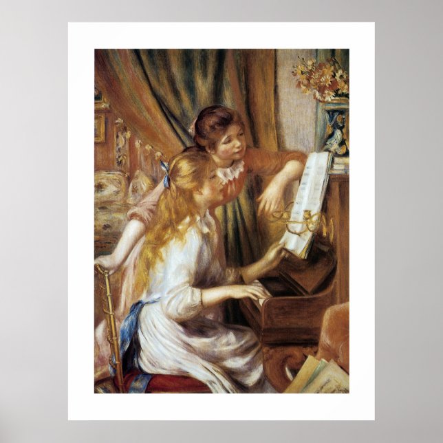 Mädchen am Klavier Poster (Vorne)
