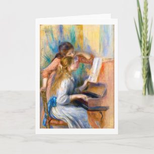 Mädchen am Klavier, Renoir Karte