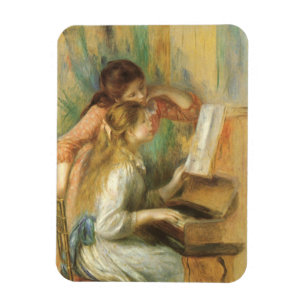 Mädchen am Klavier von Pierre Renoir Magnet