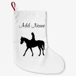 Mädchen am Pferd Kleiner Weihnachtsstrumpf