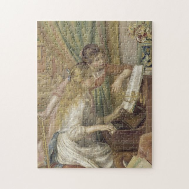 Mädchen am Piano Renoir Impressionist Malerei (Vertikal)