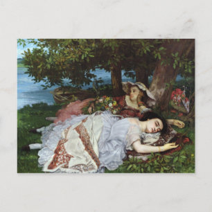 Mädchen am Seine-Ufer, 1856-57 Postkarte