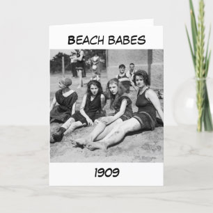 Mädchen am Strand, Anfang des 20. Jahrhunderts Karte