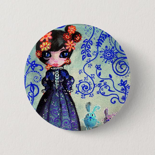 Mädchen an den lapinous button (Vorderseite)