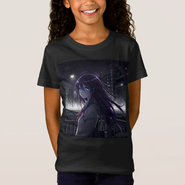 Mädchen an der Brücke, Manga von Natasha Us T-Shirt (Vorderseite)