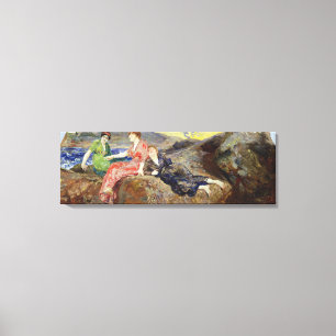 Mädchen an der Küste, c.1884-85 Leinwanddruck