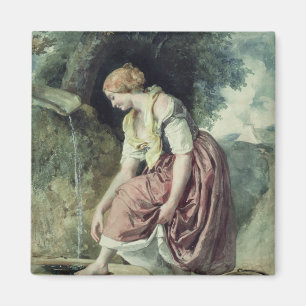 Mädchen an einem Rohr Magnet