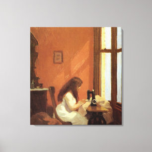 Mädchen an Nähmaschine, Edward Hopper Leinwanddruck