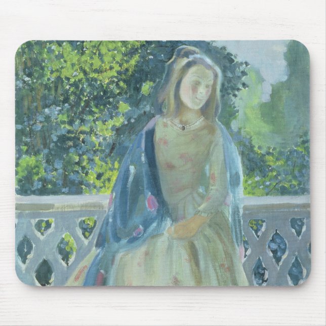 Mädchen auf Balcony, 1900 Mousepad (Vorne)