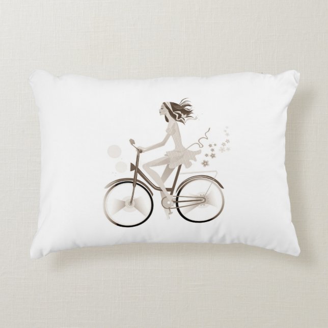 ***MÄDCHEN AUF DEM FAHRRAD**** FUN DEKOKISSEN (Vorderseite)