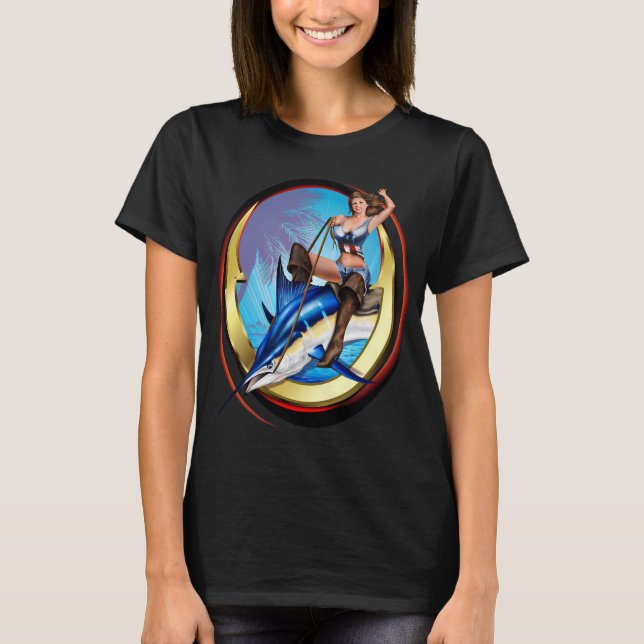 Mädchen auf dem Stern T-Shirt (Vorderseite)