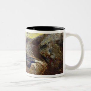 Mädchen auf dem Ufer, c.1884-85 Zweifarbige Tasse