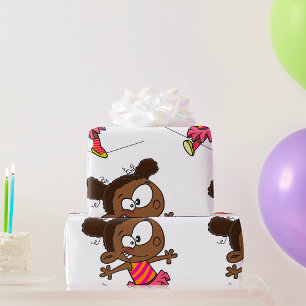 Mädchen auf einem Hochseil Geschenkpapier