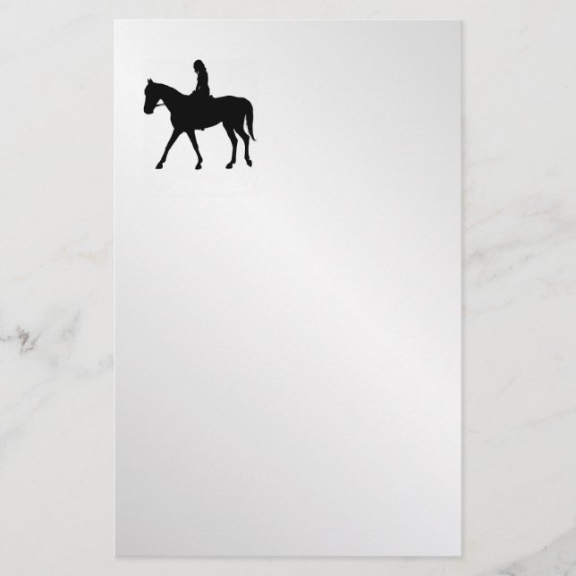 Mädchen auf einem Pferd Briefpapier (Vorderseite)