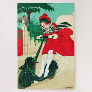 Mädchen auf einem Roller von Alberto Fabio Lorenzi