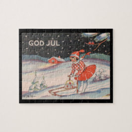 Mädchen auf einem Schlitten, Schnee - Weihnachten
