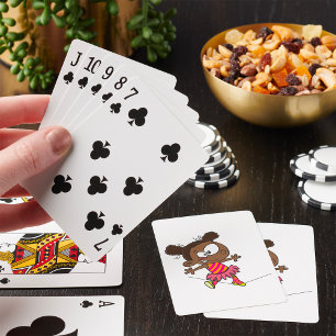 Mädchen auf einem Seil Spielkarten