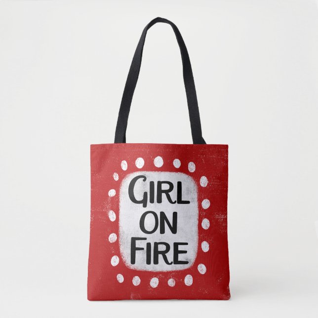 Mädchen auf Feuertasche Tasche (Vorderseite)