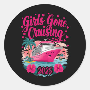 Mädchen auf Kreuzfahrt 2025 Frauen Kreuzfahrt Urla Runder Aufkleber