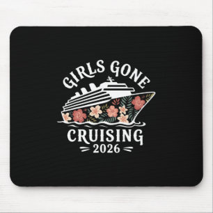 Mädchen auf Kreuzfahrt 2026 Florale Blumenschifffa Mousepad