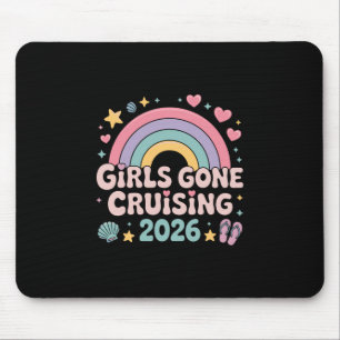 Mädchen auf Kreuzfahrt 2026 Regenbogen Retro-Kreuz Mousepad