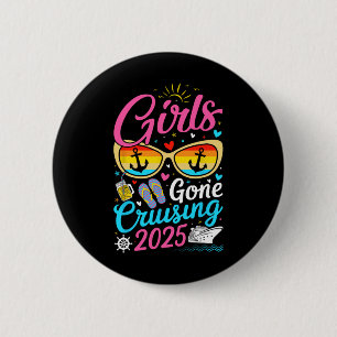 Mädchen auf Kreuzfahrt-Urlaub 2025 Party-Kreuzfahr Button