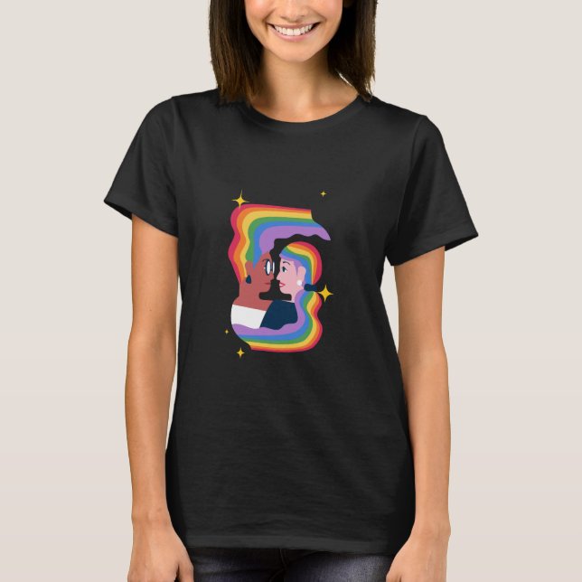 Mädchen auf Mädchen T-Shirt (Vorderseite)