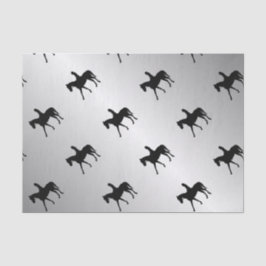 Mädchen auf Pferdeschwalbe Seidenpapier