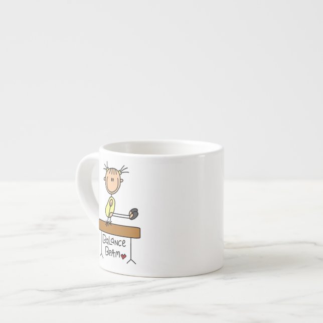 Mädchen auf Schwebebalken Espressotasse (Vorderseite Links)