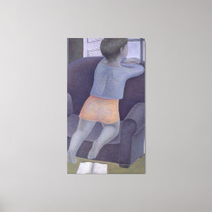 Mädchen auf Stuhl 2002 Leinwanddruck
