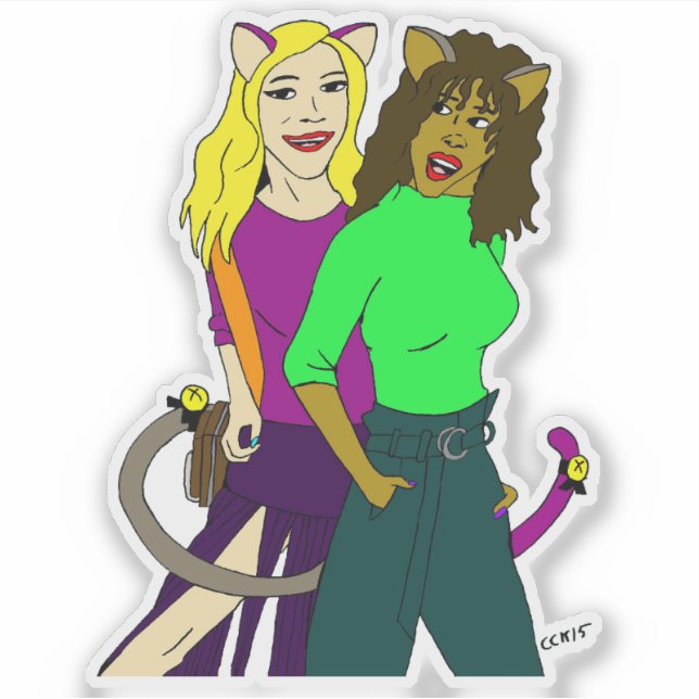 Mädchen Aufkleber (Vorderseite)