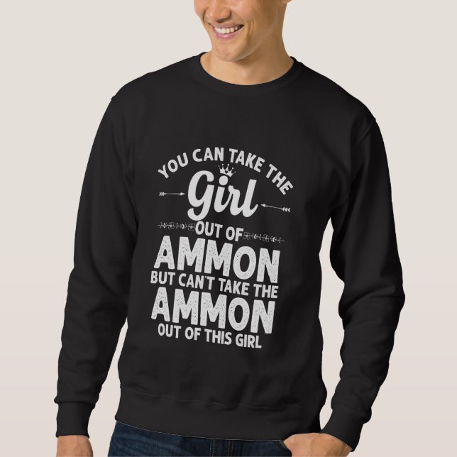 Mädchen aus Ammon Id Idaho Funny Zuhause Roots Usa Sweatshirt (Vorderseite)
