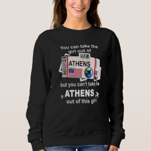 Mädchen aus Athen Bordkarte Flugticket Athe Sweatshirt