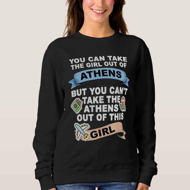 Mädchen aus Athen-Stadt Sweatshirt (Vorderseite)