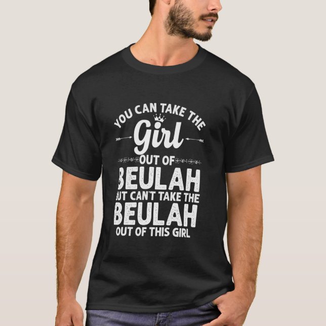 Mädchen aus Beulah und North Dakota Funny Zuhause  T-Shirt (Vorderseite)