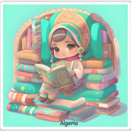 Mädchen aus der Welt Lesung - Algerien Aufkleber