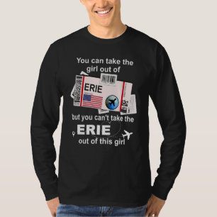 Mädchen aus Erie Bordkarte Flugticket Erie T-Shirt
