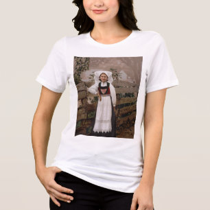 Mädchen aus Hardanger in Norwegen Tri-Blend Shirt