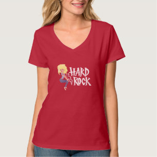 Mädchen aus hartem Rock-T - Shirt. T-Shirt