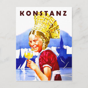 Mädchen aus Konstanz, Deutschland Postkarte