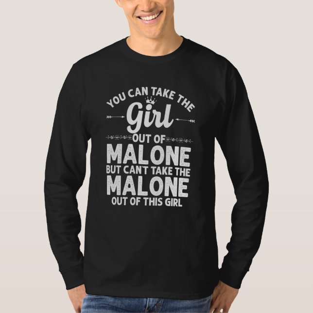 Mädchen aus Malone Ny New York Funny Zuhause Roots T-Shirt (Vorderseite)