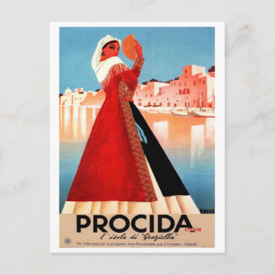 Mädchen aus Procida, Neapel, Italien Postkarte