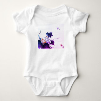 MÄDCHEN BABY BODYSUIT DRAGON FLY BLUME DIMENTIEREN BABY STRAMPLER